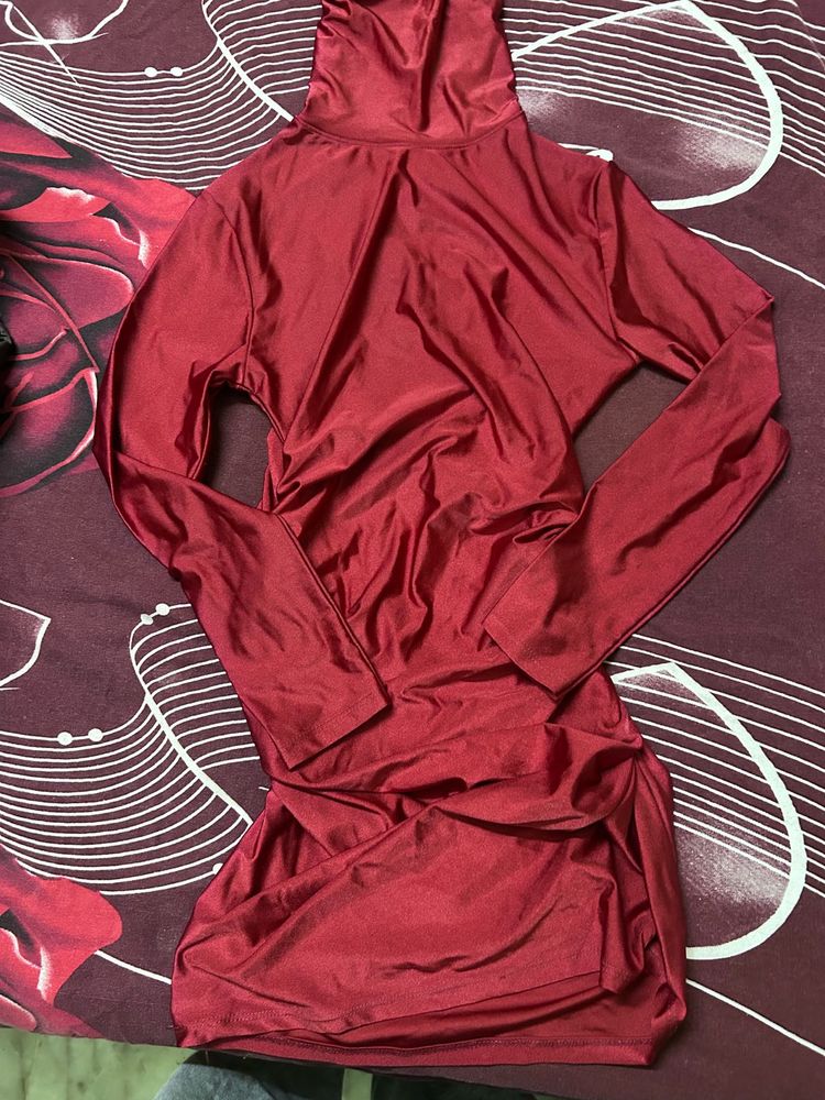Chic Red Bodycon Mini Dress