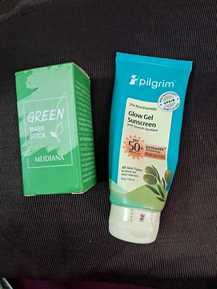 Pilgrim Glow Gel Sunscreen &amp; Meidiana Mask Stick