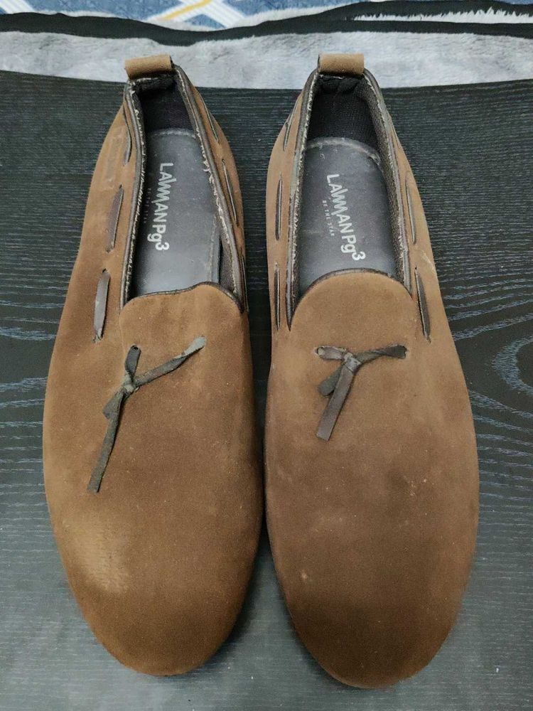Men's Brown Suede Loafers