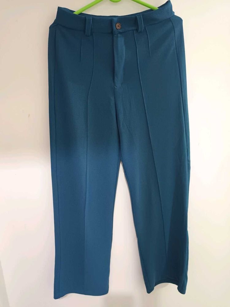 Teal Regular Fit Trouser