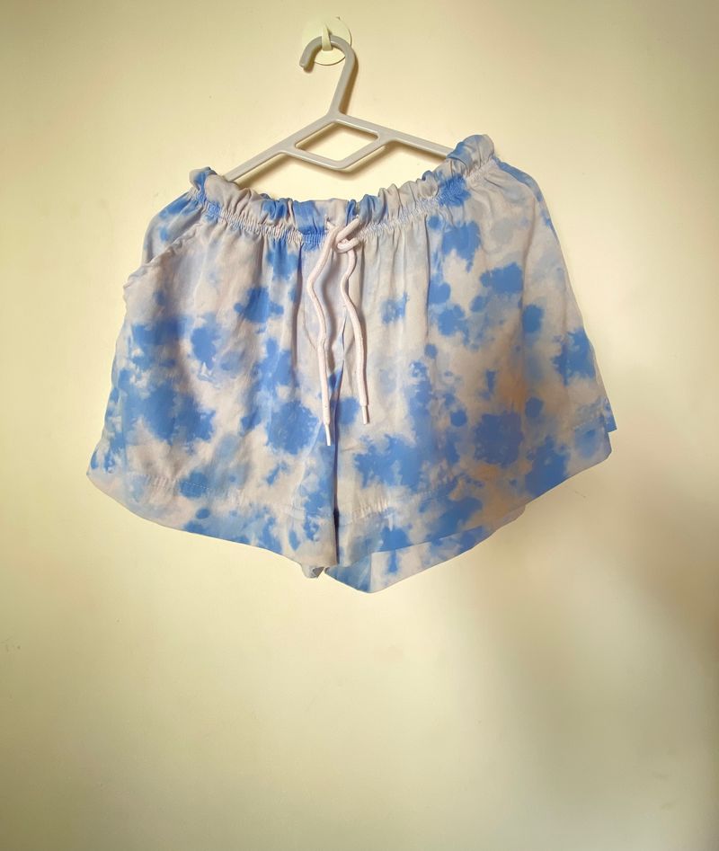 Blue White Camouflage Shorts