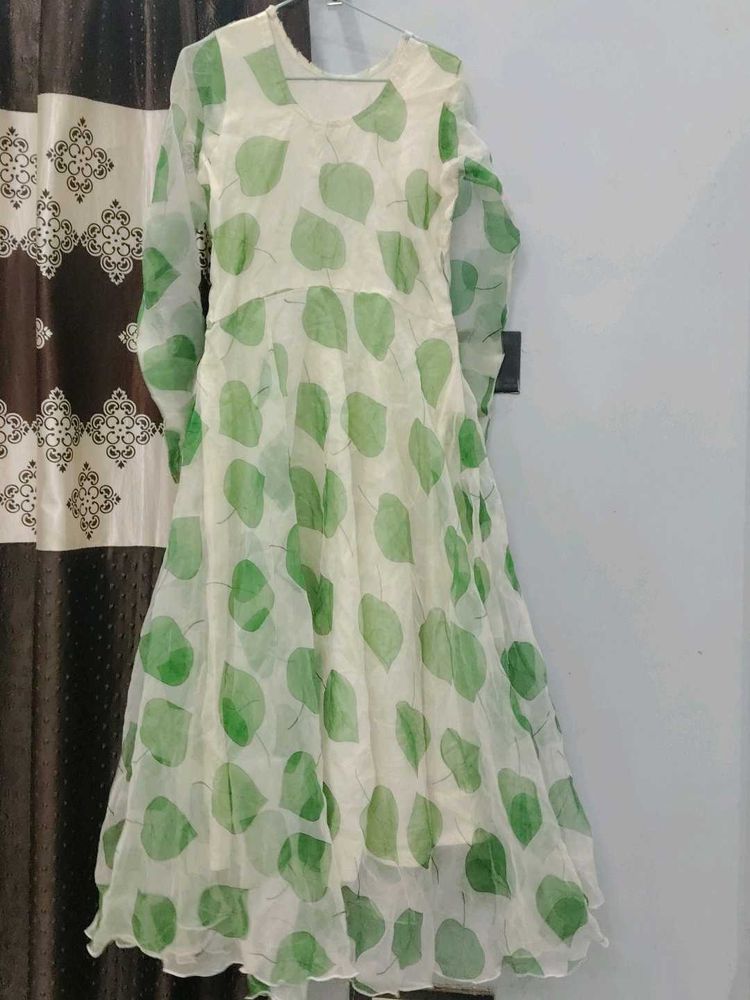 Elegant organza long frock