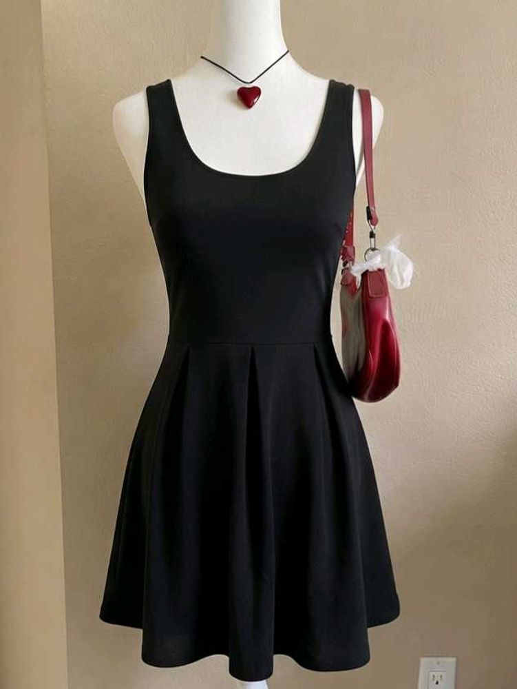 black fit &amp; flare dress 🖤