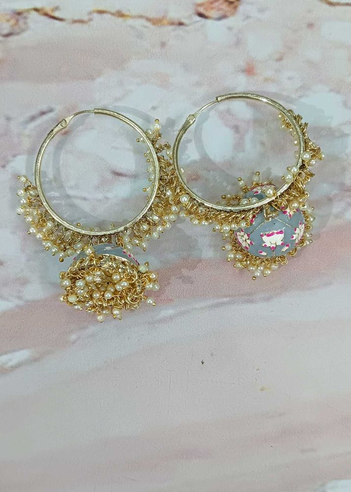 Designer Jhumka Hoop Earrings