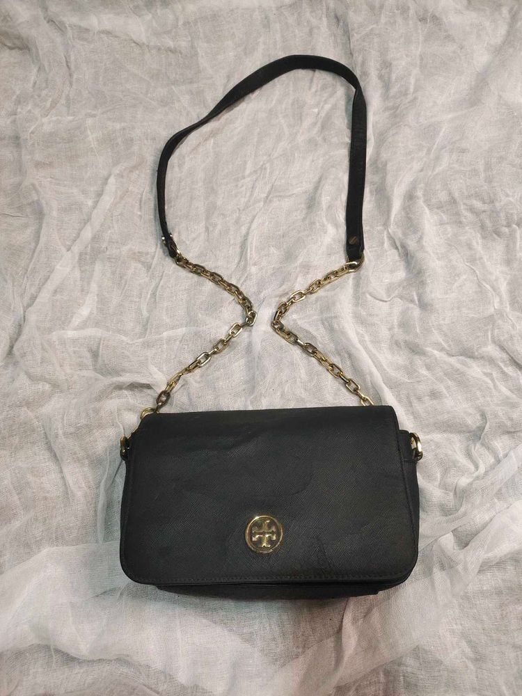 Tory Burch Black Leather Crossbody Bag