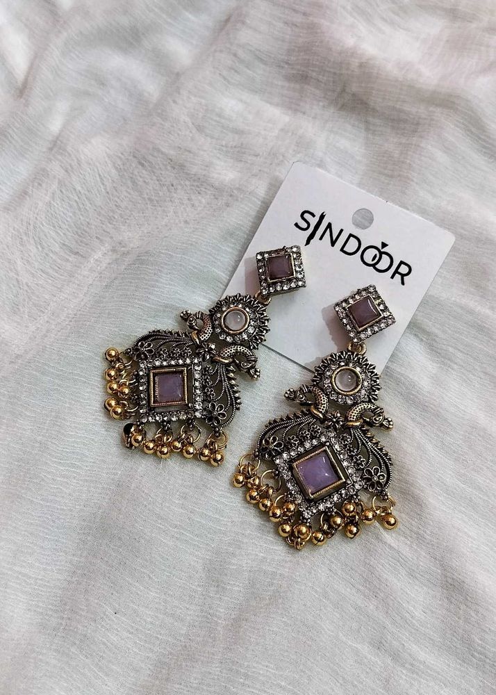 Exquisite Oxidized Jhumka Earrings