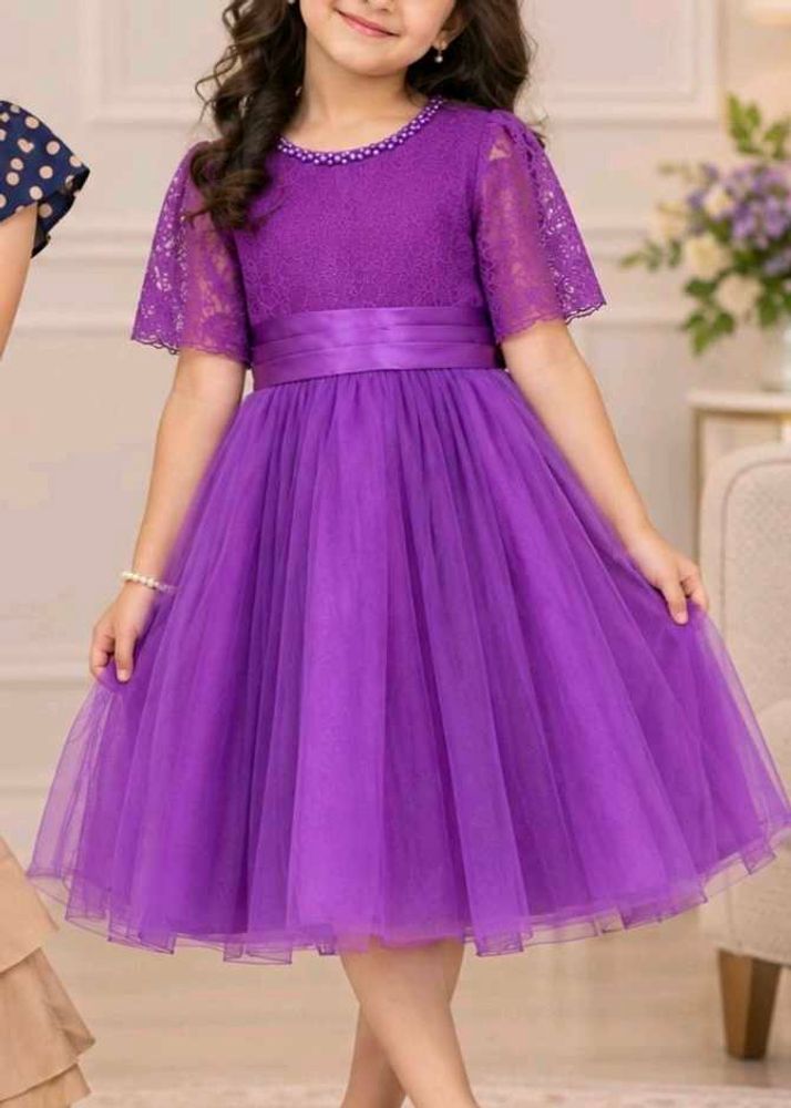 Stunning Purple Girls Party Dress