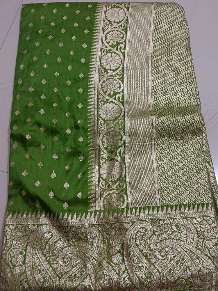 Green Banarasi Silk Saree
