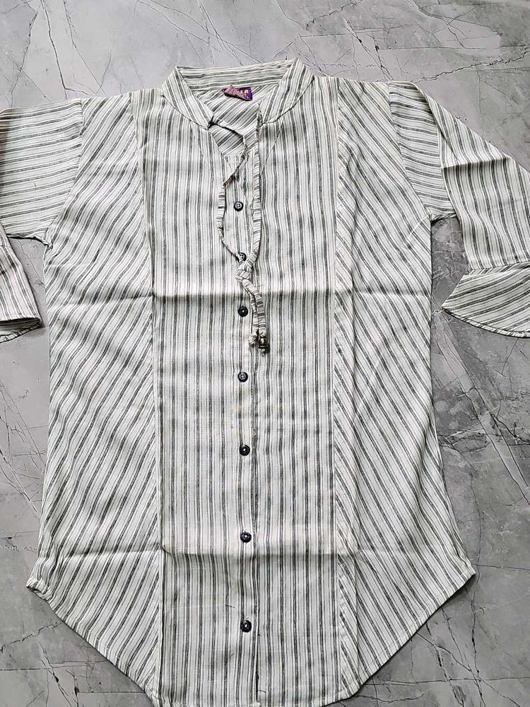 Striped Button-Down Kurta