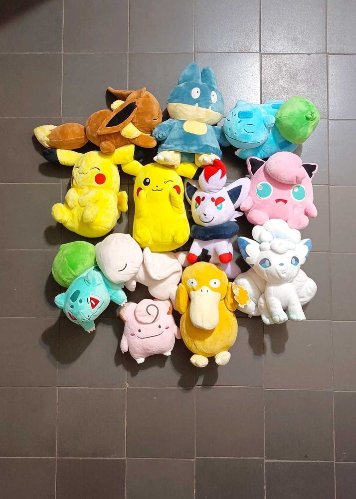 Collection of Pokemon Plush Toys