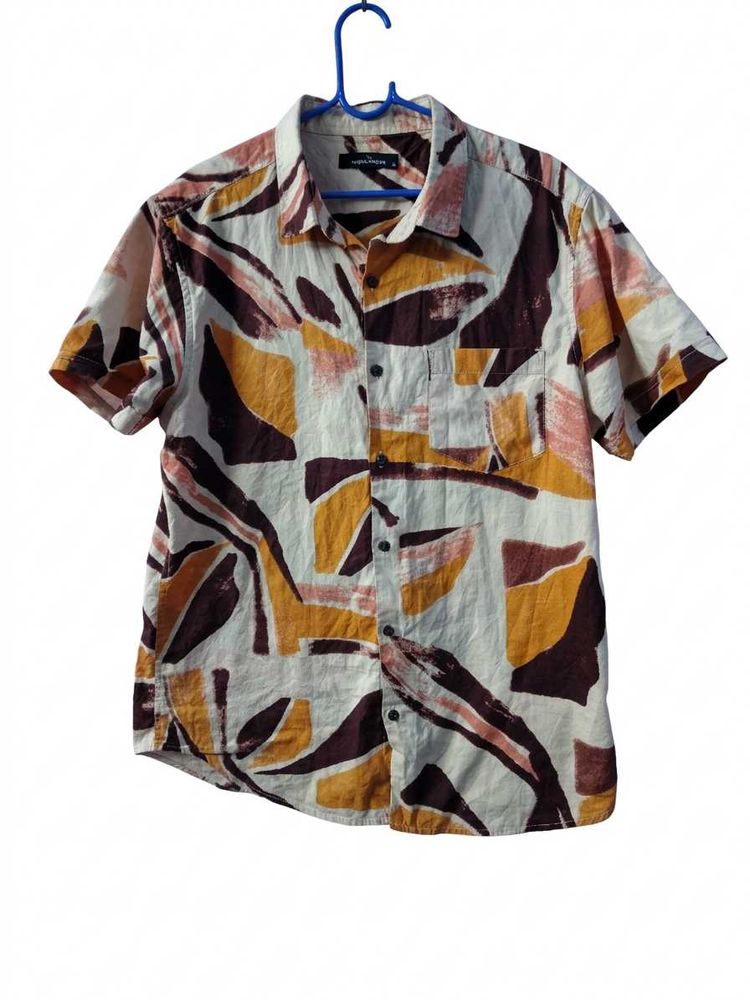 Abstract Print Short Sleeve Shirt
