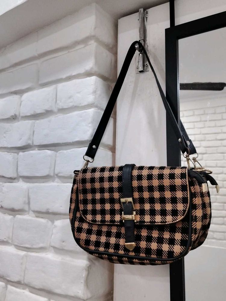 Chic Plaid Crossbody Bag