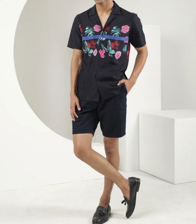 Rare Rabbit Men's Floral Print Resort Shirt