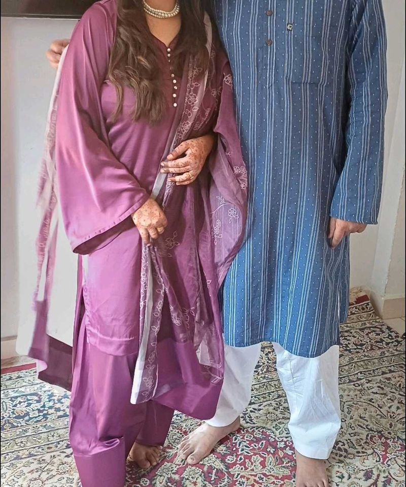 Pakistani farshi shalwar suit.