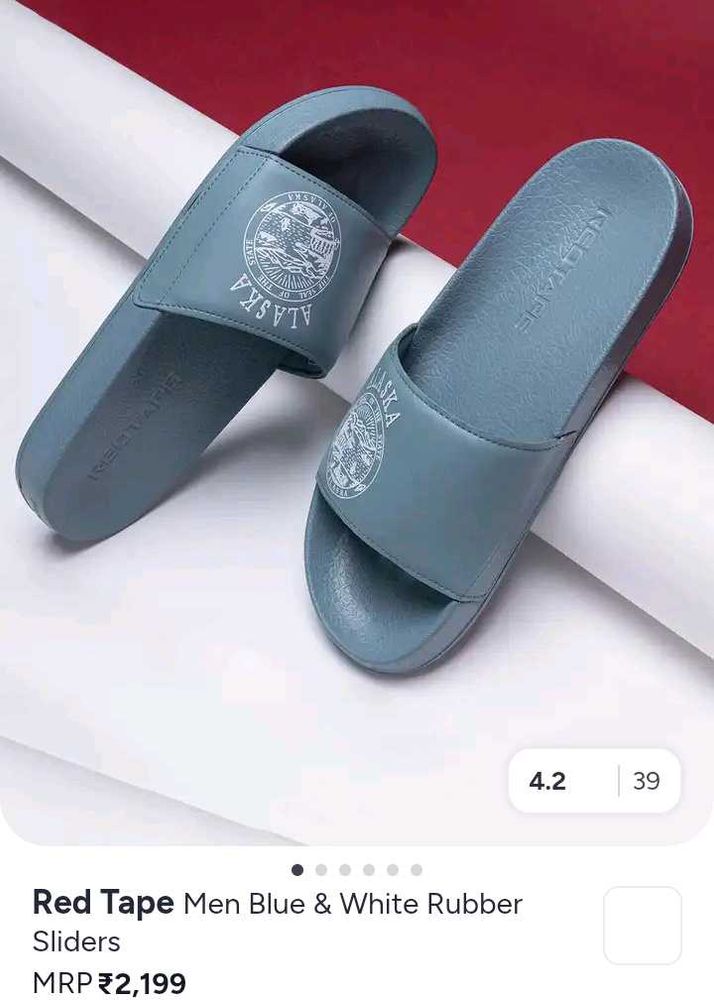 ✨💯 ORIGINAL Red Tape Men's Blue Sliders 💯✨