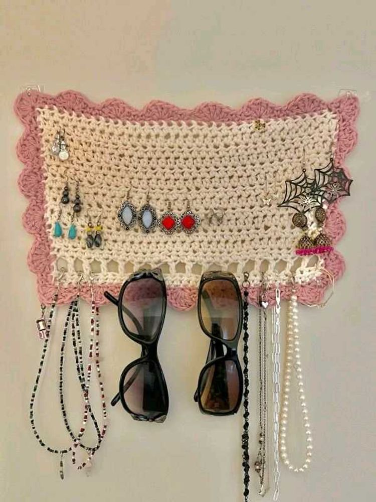 Handmade Crochet Jewelry Organizer