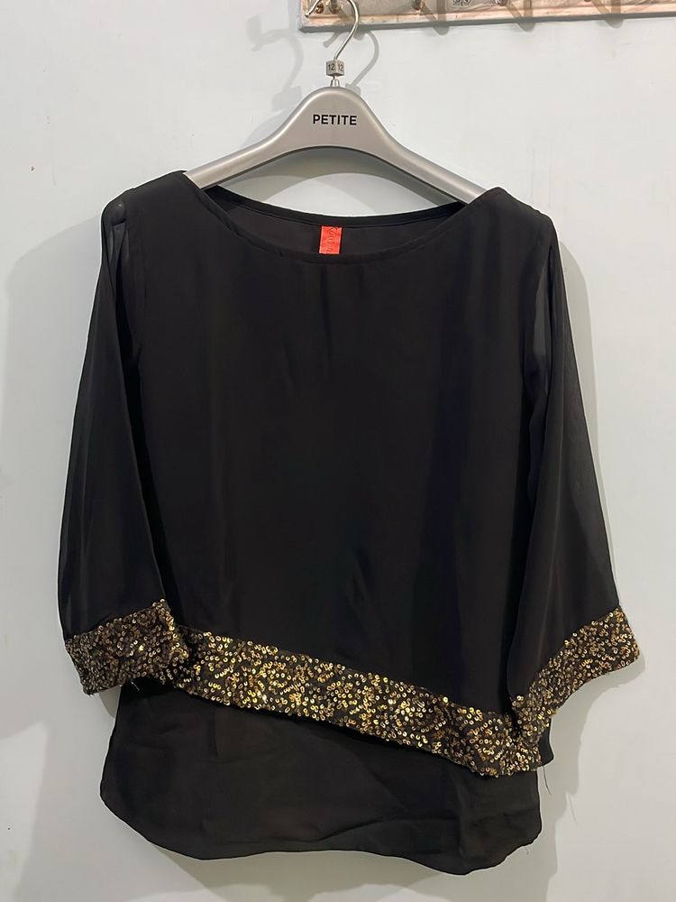 Black Party wear Top