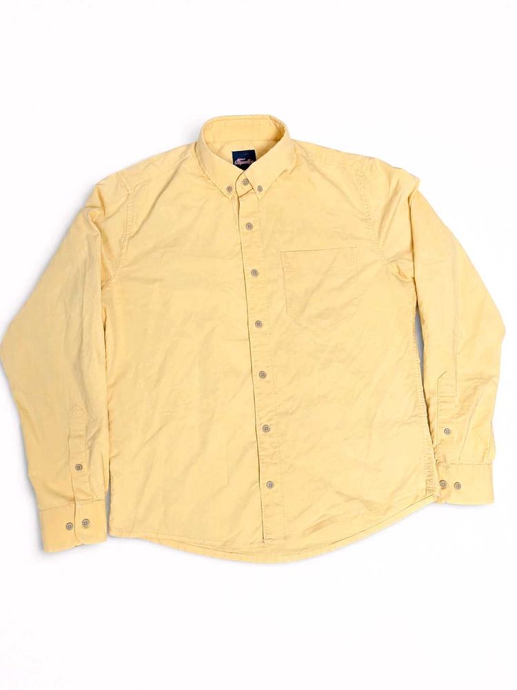 Y2K Men's Yellow Plain Shirt