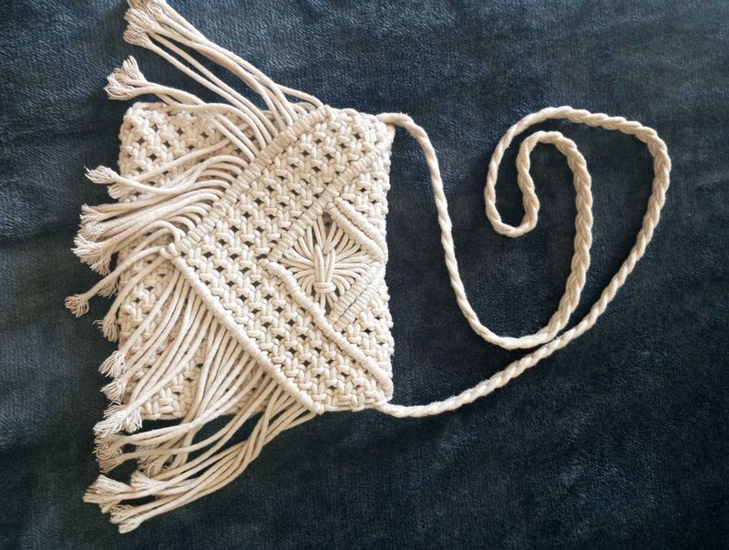 Handmade Macrame Crossbody Bag