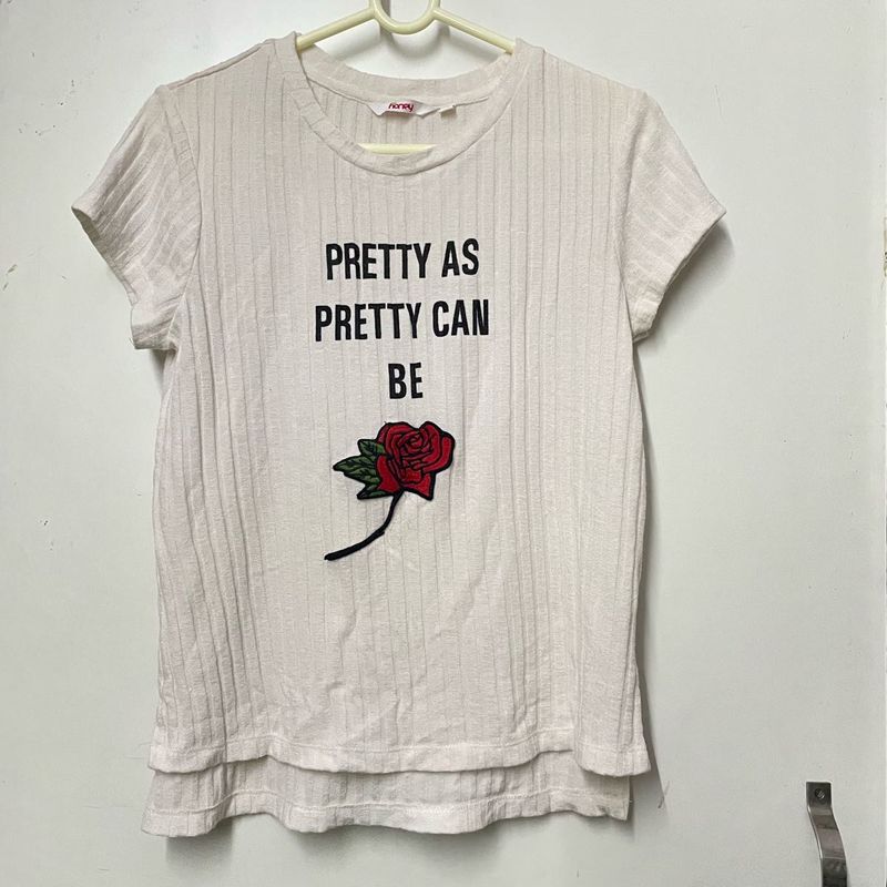 Off-white Printed and Embroidered t-shirt