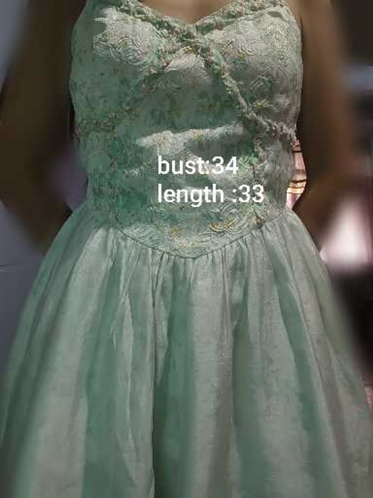 Elegant Mint Green Lace Dress
