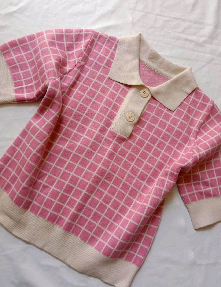 Korean Gingham Top