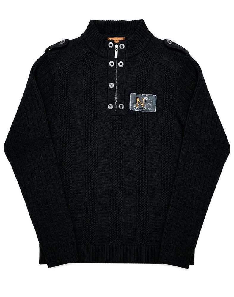 Men's Black Knit Sweater
