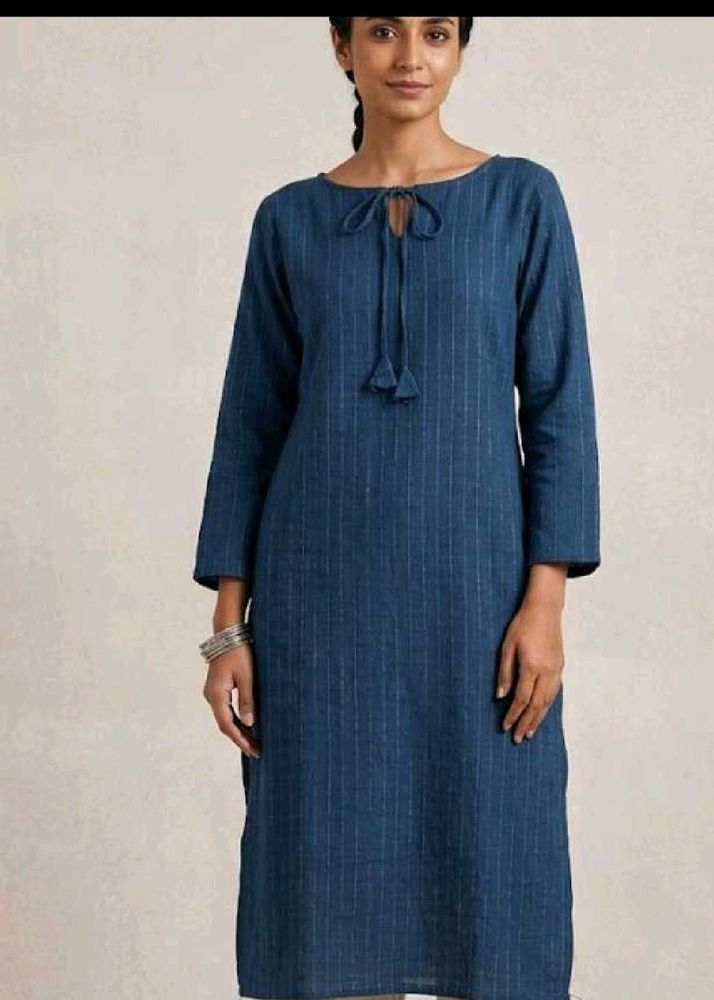 Blue Striped Kurta
