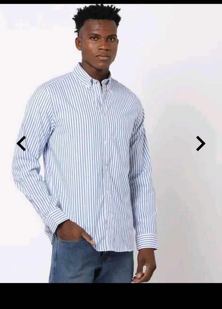 Striped button down shirt