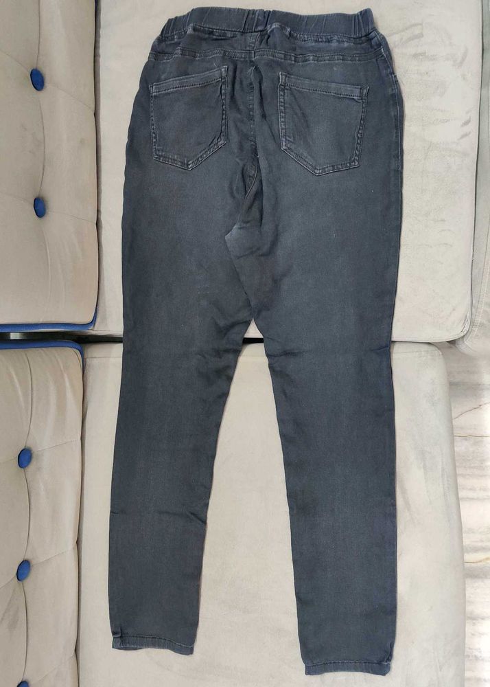 Black Comfortable charcoal Wash Jeans