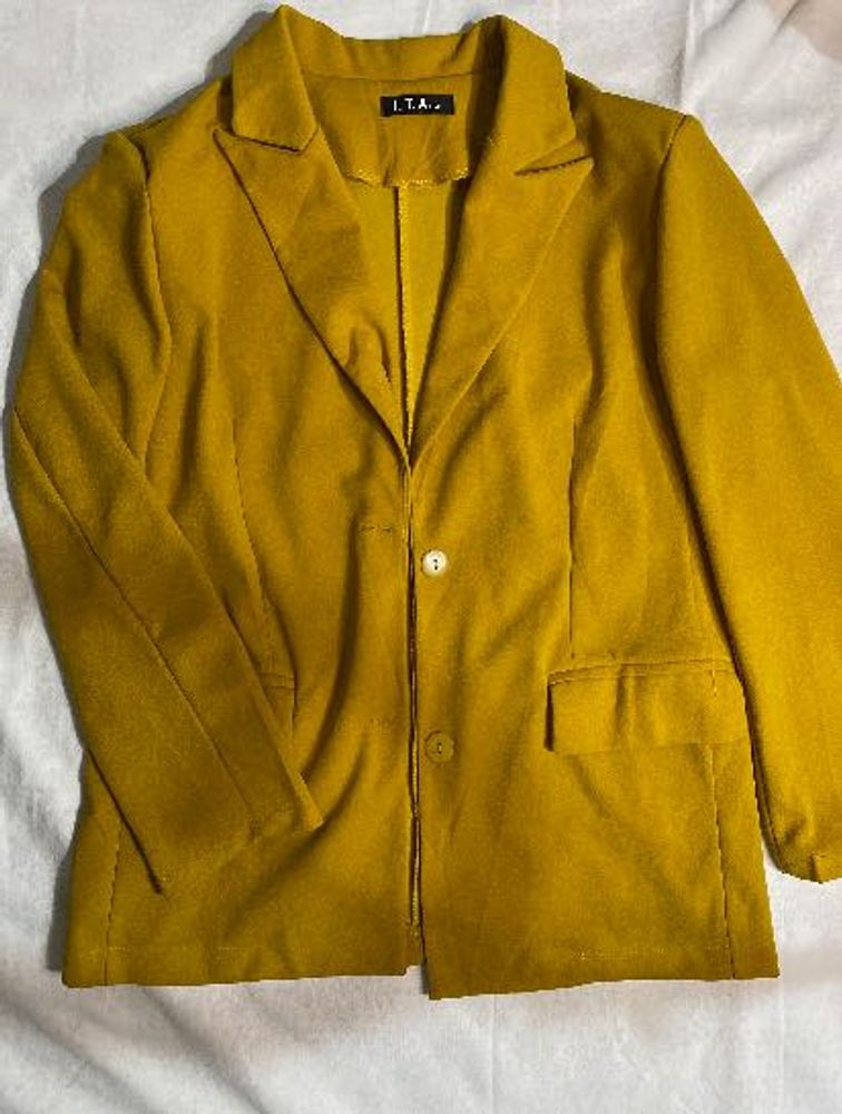 Mustard Yellow Button-Front Pants