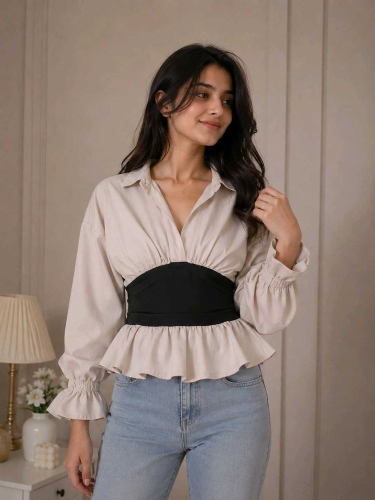 ✨ Chic Korean Style Peplum Top ✨
