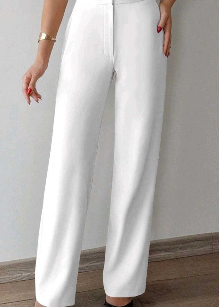 formal white polyester pants