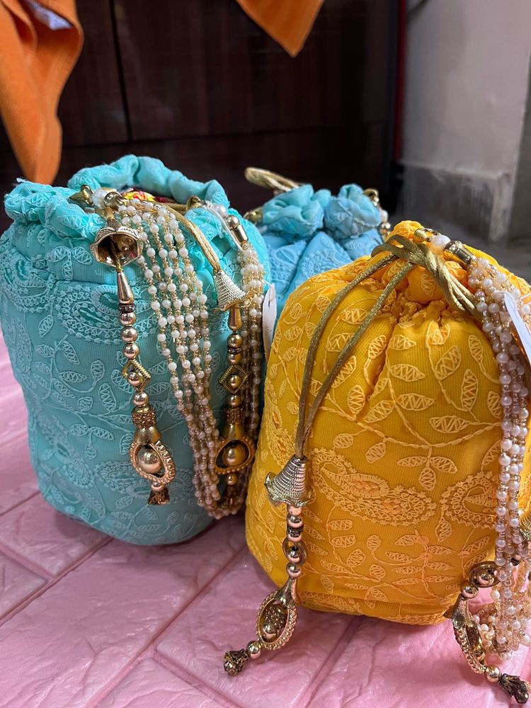 Beautiful Blue Potli Bag