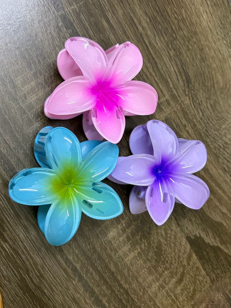 Cute Pastel Flower Claw Clips💕💜💙|Big Floralclip