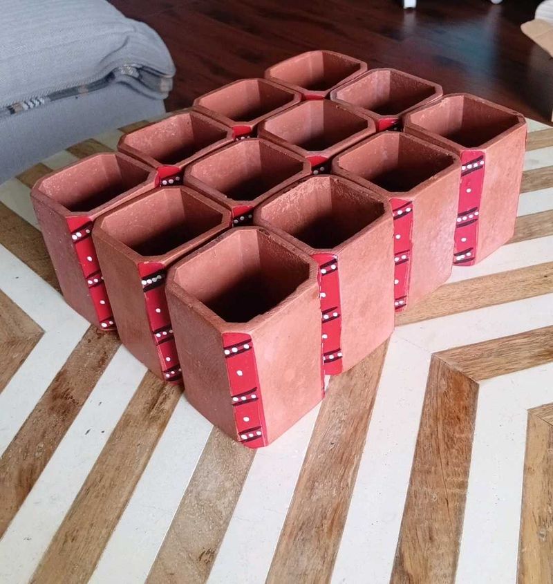 Set of 12 Terracotta Glasses