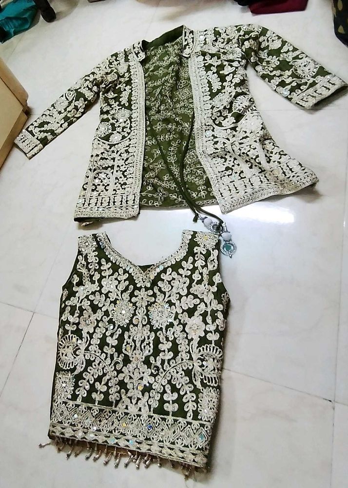 Embroidered Kurta Set with Palazzo Pants