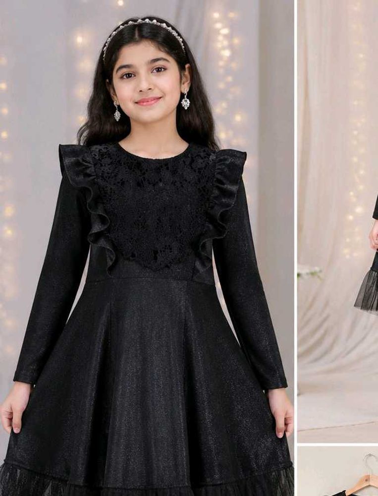 Girls Black Party Dress