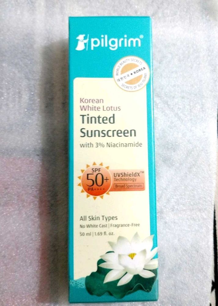 Pilgrim Korean White Lotus Tinted Sunscreen