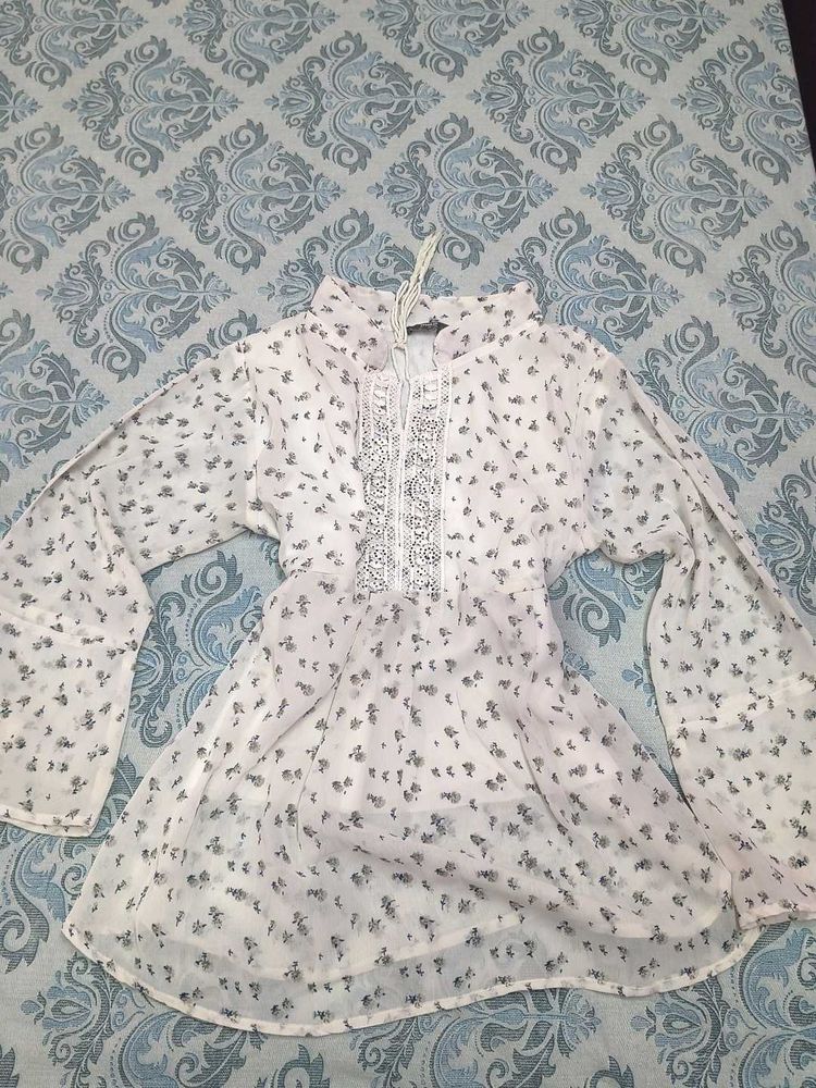 Chic Floral Print Tunic Top