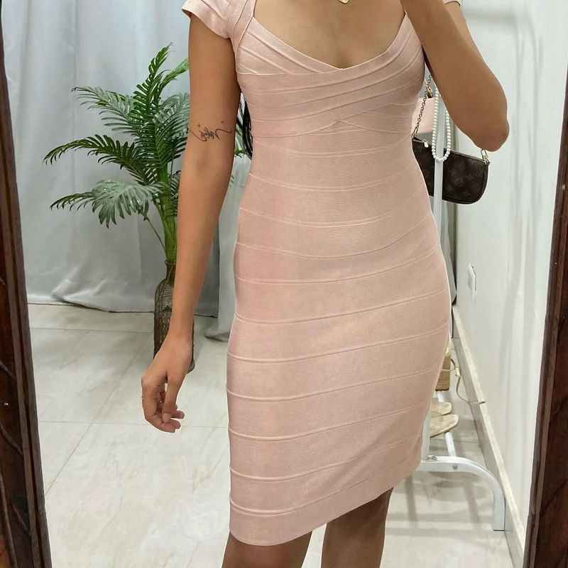 Pink Bodycon Mini Dress