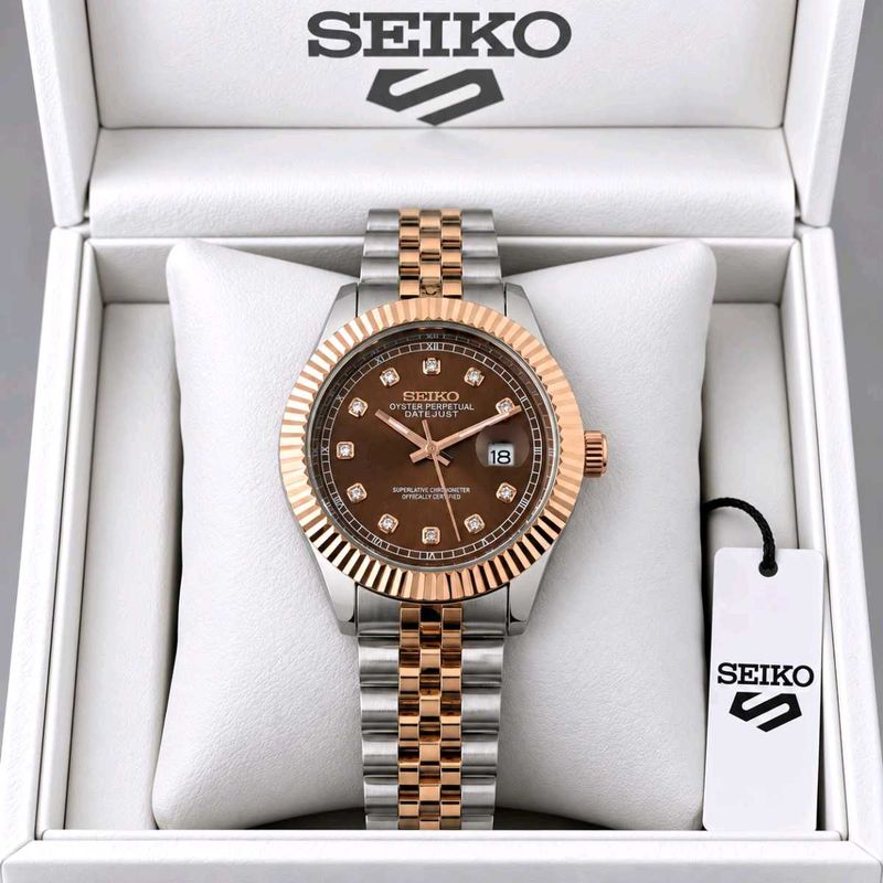 Seiko Two-Tone Diamond Dial Watch