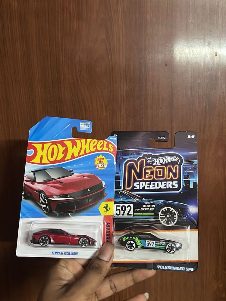 Hot Wheels Ferrari &amp; VW SP2 Neon Speeders