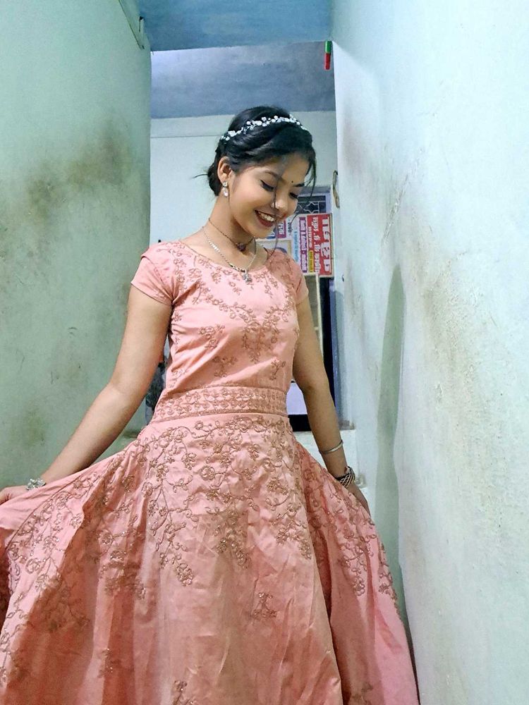 Beautiful Pink Embroidered Gown