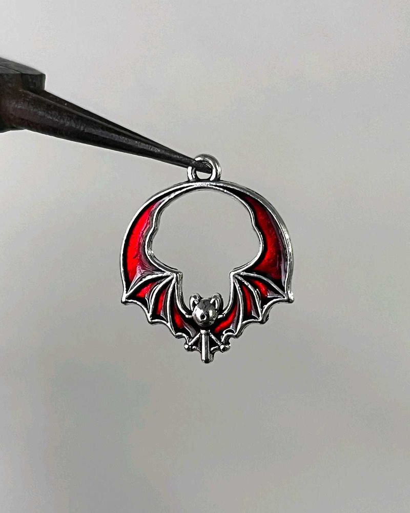 Gothic Bat Pendant Charm #BatCharm #GothicJewelry
