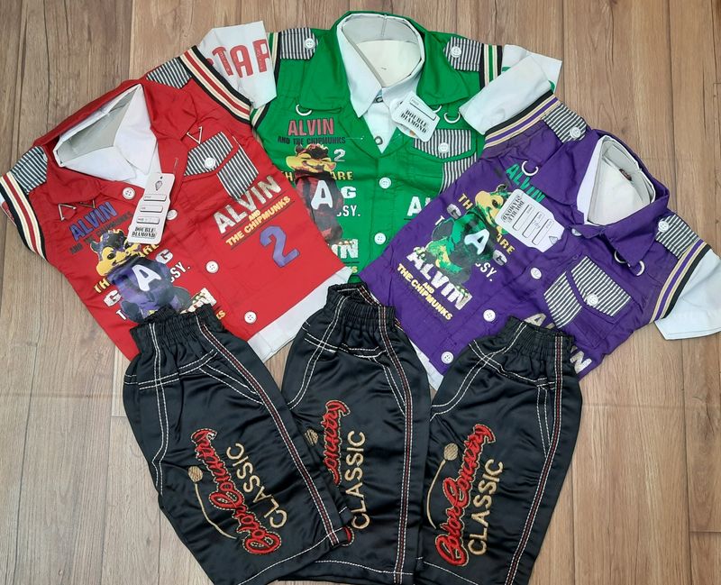 Kids Jacket &amp; Half Shirt Pant Set 🛍(Pick Any 1)