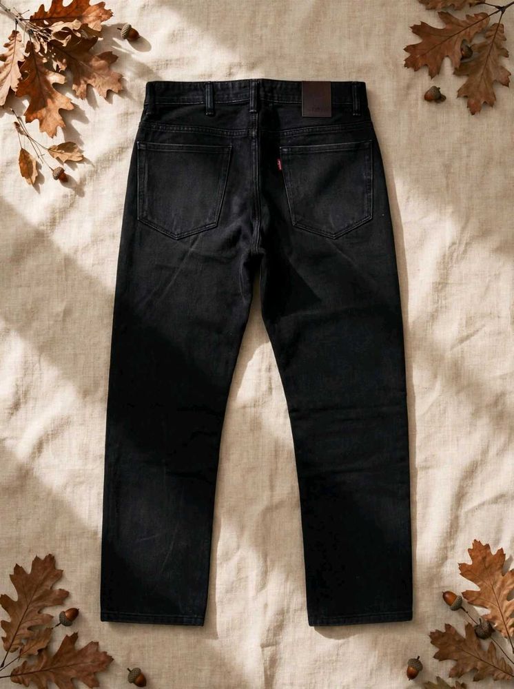 Black Straight Fit Jeans for Men