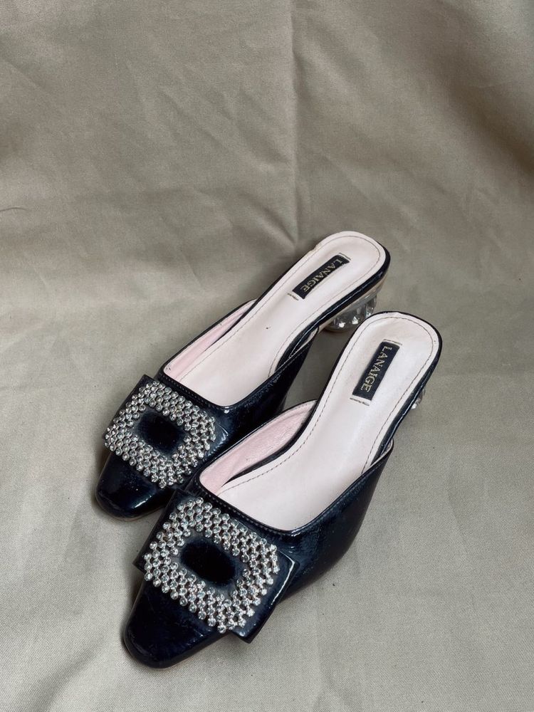 Sparkling Embellished Mules