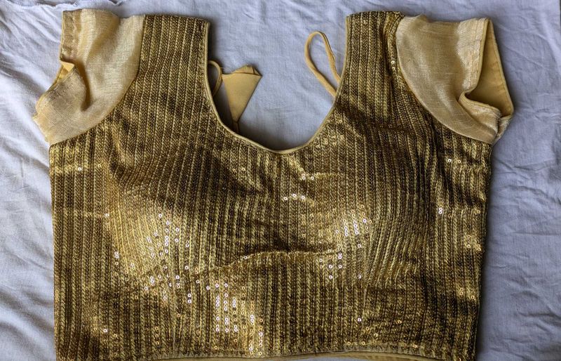Sparkling Gold Sequin Blouse
