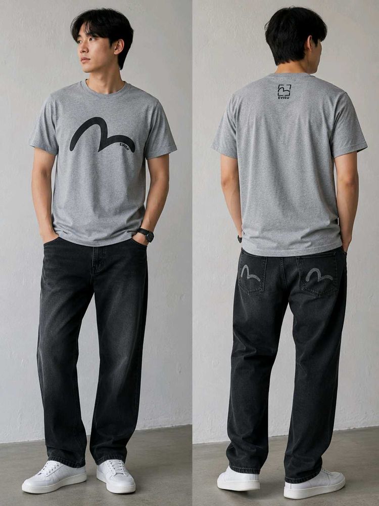 EVISU Graphic Print T-Shirt Unisex